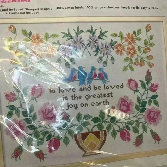 Vintage CM Columbia-Minerva Cross Stich Picture Kit 20x16 - Picture 12 of 14